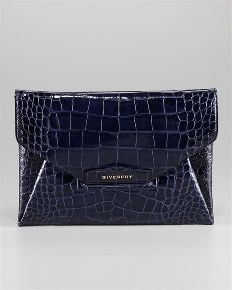 givenchy antigona croc envelope clutch|givenchy antigona collection.